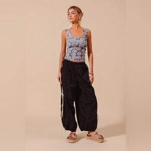 So Me Black Track Jogger Pants